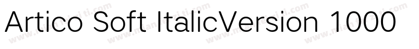 Artico Soft ItalicVersion 1000字体转换